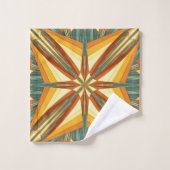 Southwestern Golden Sun Rays Design indien (Gant de toilette)
