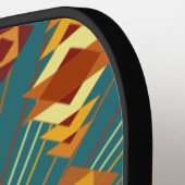 Southwestern Golden Sun Rays Indian Blanket Design Pickleball Paddle (Links Detail)