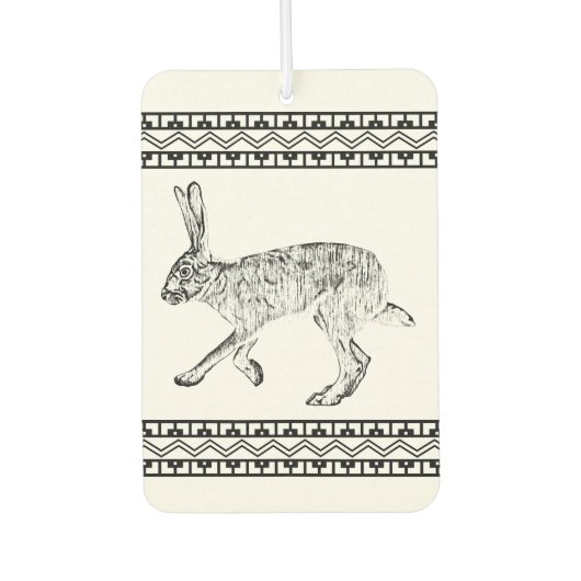 Southwestern Jackrabbit Geometrisch Ontwerp Custom Luchtverfrisser (Voorkant)