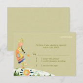 Southwestern Kokopelli Wedding Response RSVP Kaartje (Voorkant / Achterkant)