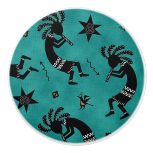 Southwestern motif fun Bouton en céramique (Devant)