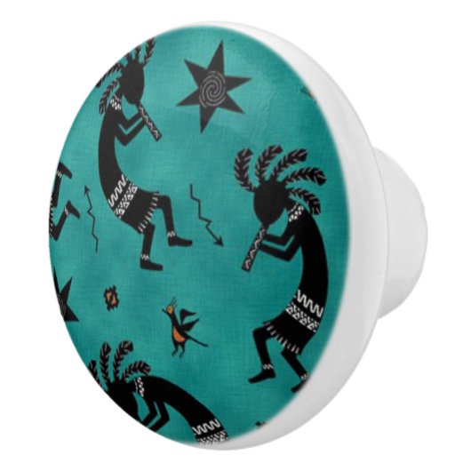 Southwestern motif fun Bouton en céramique (Droite)