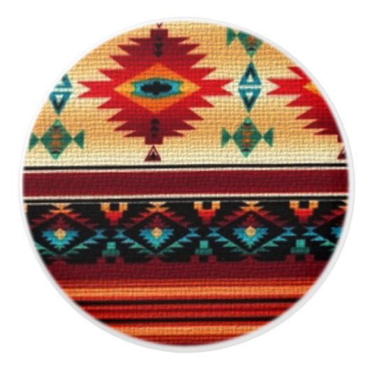 Southwestern motif fun Bouton en céramique (Devant)