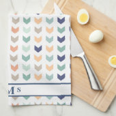 Southwestern Native-American Arrow Monogram Theedoek (Quarter Fold)