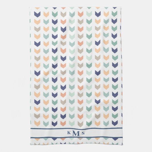 Southwestern Native-American Arrow Monogram Theedoek (Verticaal)