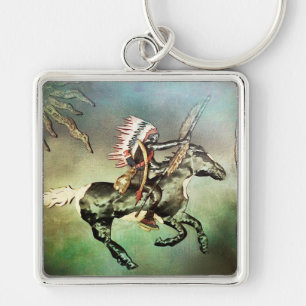 Southwestern Native American Tribal Indian Horse Sleutelhanger