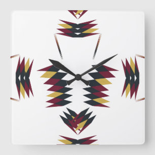 SouthWestern Native Pattern Vierkante Klok