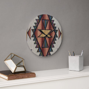Southwestern Pattern Fun Wall klok