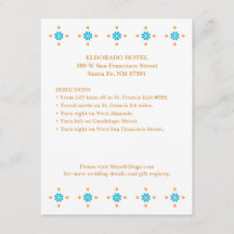 SouthWestern Santa Fe Direction Enclosure Card