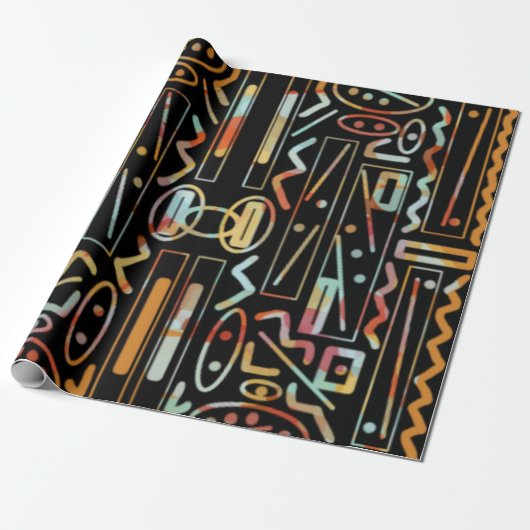 SouthWestern Scratch Art Pattern Cadeaupapier (Uitgerold)