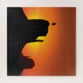 Southwestern Silhouette Desert Sunset Legpuzzel (Horizontaal)