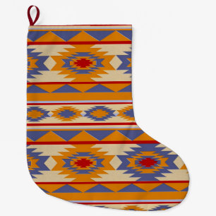 Southwestern stammenpatroon grote kerstsok