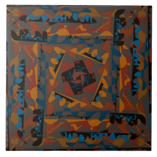 Southwestern stijl Abstract patroon grillig ontwer Tegeltje