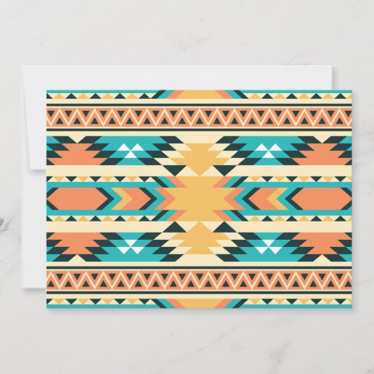 Southwestern Style Boho Pattern Bedankkaart (Voorkant)