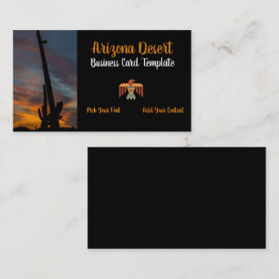 Southwestern Style Desert Sunset Visitekaartje
