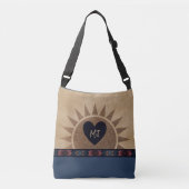 Southwestern Style Monogrammed Canvas tas w/Heart (Voorkant)