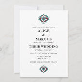 Southwestern Summer Woedding Wedding Kaart (Voorkant)