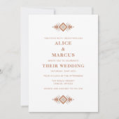 Southwestern Summer Woedding Wedding Kaart (Voorkant)