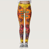 Southwestern Sunset Boho Style Leggings (Voorkant)