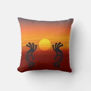 Southwestern Sunset Kokopelli Kussen