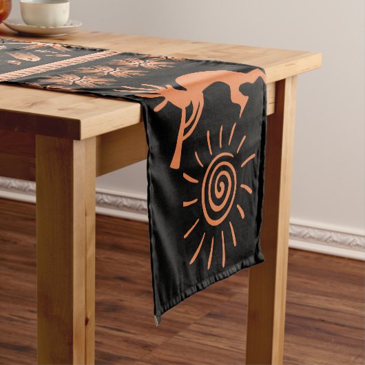 Southwestern Sunset Kokopelli Short Table Runner Korte Tafelloper (Voorbeeld)