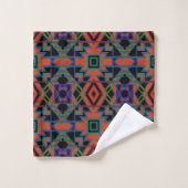 Southwestern Symmetrical Tiled Pattern Line Art (Gant de toilette)