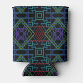 Southwestern Symmetrical Tiled Pattern Line Art Blikjeskoeler (Voorkant)