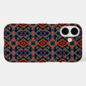 Southwestern Symmetrical Tiled Pattern Line Art Case-Mate iPhone Case (Achterkant (horizontaal))