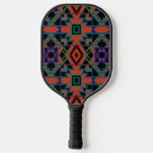 Southwestern Symmetrical Tiled Pattern Line Art Pickleball Paddle (Achterkant)