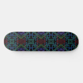 Southwestern Symmetrical Tiled Pattern Line Art Skateboard (Horizontaal)