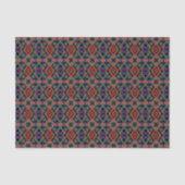 Southwestern Symmetrical Tiled Pattern Line Art Tissuepapier (Voorkant)