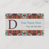 Southwestern Tribal Pattern Inspired Custom Visitekaartje (Voorkant)