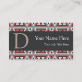 Southwestern Tribal Pattern Inspired Custom Visitekaartje (Voorkant)