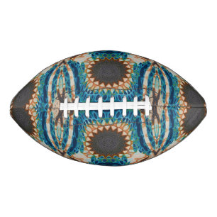 Southwestern Turquoise Native Pattern American Football