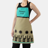 Southwestern Turquoise Sand Restaurant Apron Schort (Insitu)