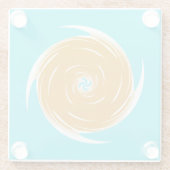 Southwestern Twirl Pattern Glazen Onderzetter (Achterkant)