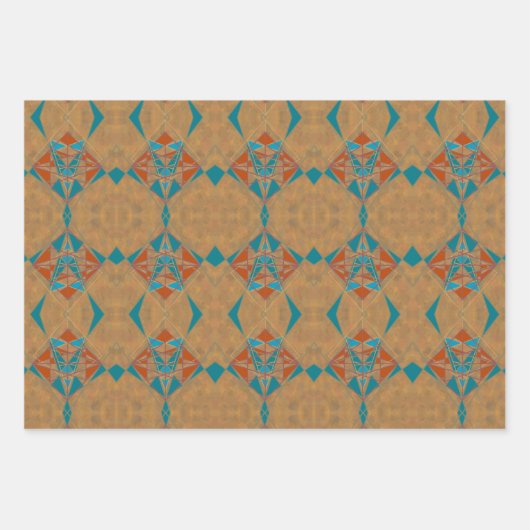 Southwestern-woestijn Indian Star Man Design Art Inpakpapier Vel (Voorkant)