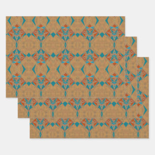 Southwestern-woestijn Indian Star Man Design Art Inpakpapier Vel