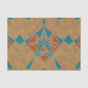 Southwestern-woestijn Indian Star Man Design Art Tissuepapier