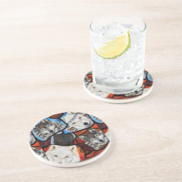 SOUTHWESTERN WOLF ART ZANDSTEEN ONDERZETTER