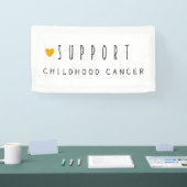 soutien au cancer de l'enfance. Banderole (Salon professionnel)