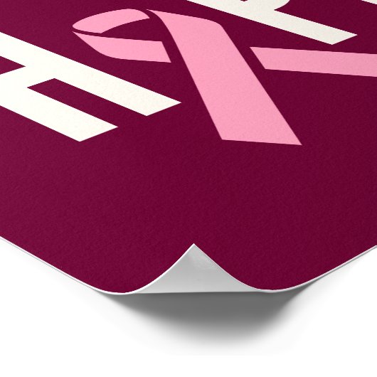 soutien au cancer du sein espoir prier Poster Impr (Coin)