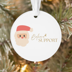 soutien au cancer. Ornement de Noël