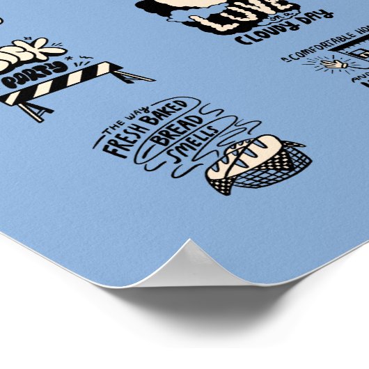 Soutien communautaire Poster bleu (Coin)