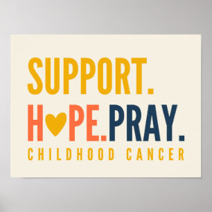 soutien du cancer de l'enfance espoir prier Poster