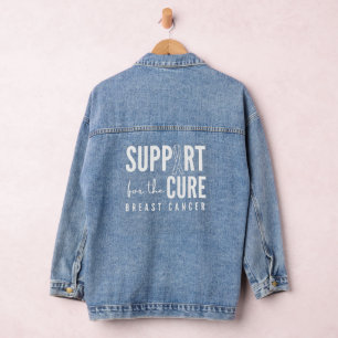 soutien du cancer du sein cure Womens Denim Jacket