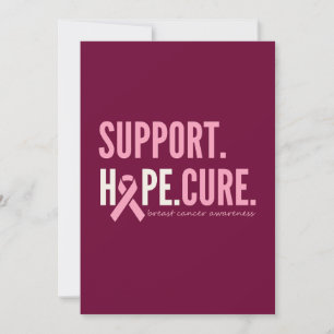 soutien du cancer du sein espoir guérison Carte d'