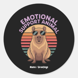 Soutien émotionnel drôle Sticker animal Capybara