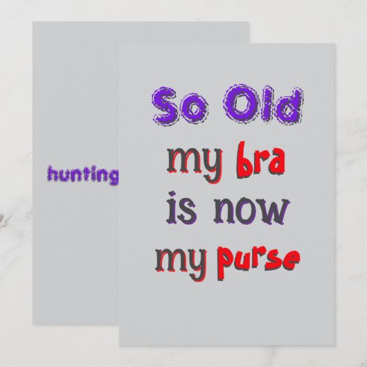 Soutien-gorge devient Invitation de sac à main (Devant / Derrière)