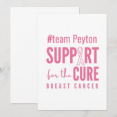 soutien personnalisé du cancer du sein Invitation (Devant / Derrière)